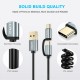 2 in 1 USB-C Cable (USB-C/M & Micro-USB to USB A/M 2.0), spring cable, 1.2 m