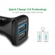Car Charger (Dual Quick Charge 3.0, USB Type C, 30W)